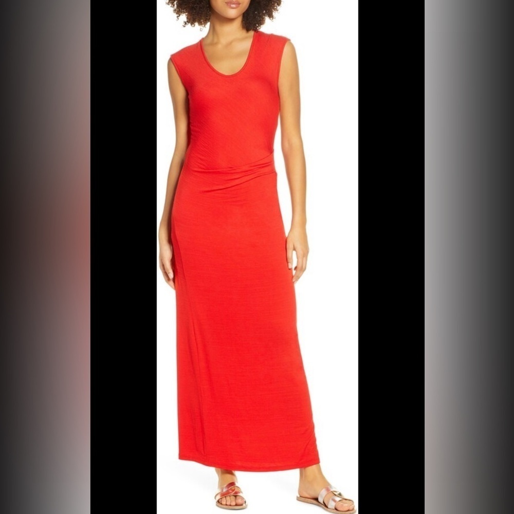 Fraiche by J Ruched Jersey Maxi‎ Dress Sz. S